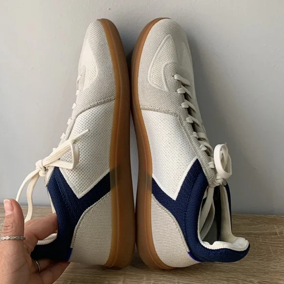 Rothy’s The RS01 Sneaker Panther Men’s Size 10.5 White & Blue Casual Shoes - Picture 10 of 14